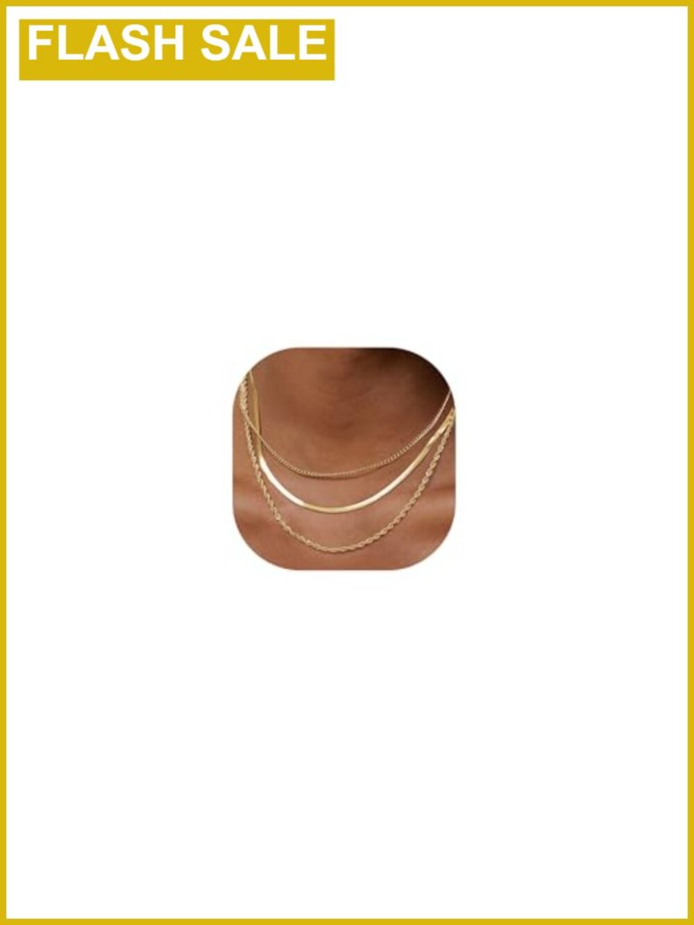 14K Gold Plated Silver Plated Copper 3mm Necklace Set Cuban Rope Herringbone